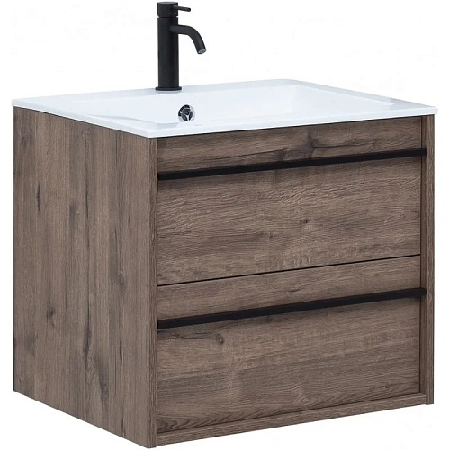 Тумба с раковиной Aquanet Lino 60 Дуб Веллингтон 00271944 Тумба с раковиной Aquanet Lino 60 Дуб Веллингтон 00271944