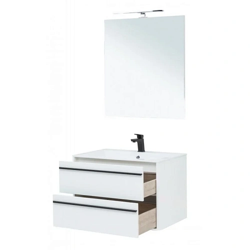 Тумба с раковиной Aquanet Lino 80 белый матовый 00271947 Тумба с раковиной Aquanet Lino 80 белый матовый 00271947