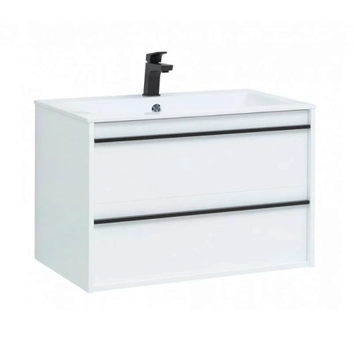 Тумба с раковиной Aquanet Lino 80 белый матовый 00271947 Тумба с раковиной Aquanet Lino 80 белый матовый 00271947