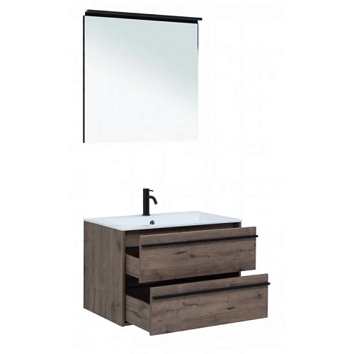 Тумба с раковиной Aquanet Lino 80 Дуб Веллингтон 00271948 Тумба с раковиной Aquanet Lino 80 Дуб Веллингтон 00271948