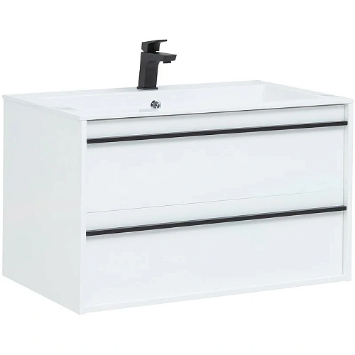 Тумба с раковиной Aquanet Lino 90 белый матовый 00271949 Тумба с раковиной Aquanet Lino 90 белый матовый 00271949