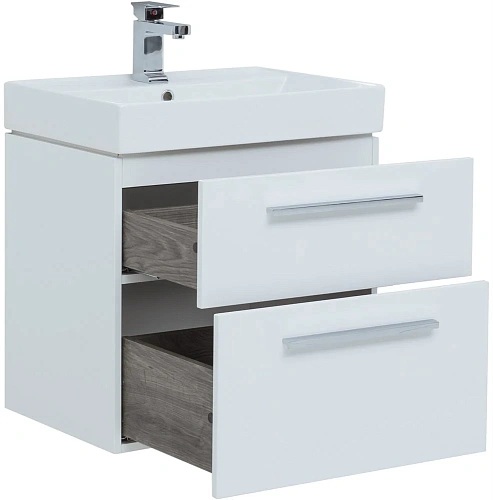 Тумба с раковиной Aquanet Nova 60 белый (2 ящика) 00242279 + 00242905 Тумба с раковиной Aquanet Nova 60 белый (2 ящика) 00242279 + 00242905