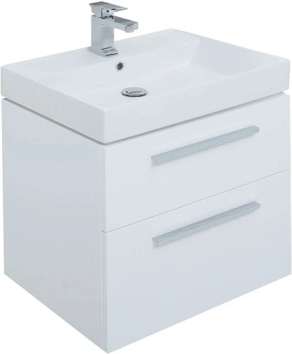 Тумба с раковиной Aquanet Nova 60 белый (2 ящика) 00242279 + 00242905 Тумба с раковиной Aquanet Nova 60 белый (2 ящика) 00242279 + 00242905
