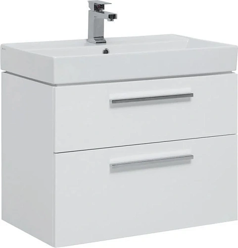 Тумба с раковиной Aquanet Nova 75 белый (2 ящика) 00245254 Тумба с раковиной Aquanet Nova 75 белый (2 ящика) 00245254