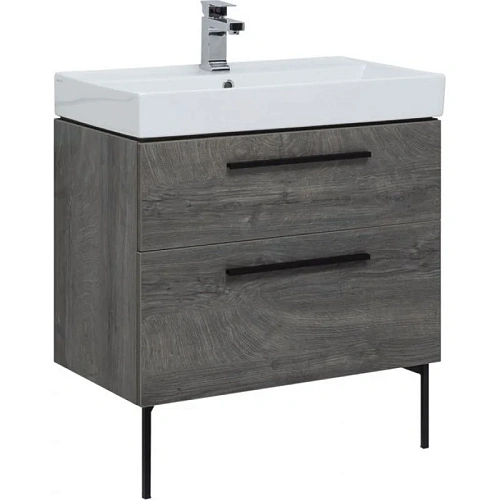 Тумба с раковиной Aquanet Nova 75 дуб рошелье (2 ящика) 00245255 Тумба с раковиной Aquanet Nova 75 дуб рошелье (2 ящика) 00245255