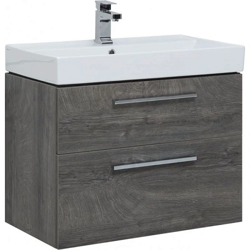 Тумба с раковиной Aquanet Nova 75 дуб рошелье (2 ящика) 00245255 Тумба с раковиной Aquanet Nova 75 дуб рошелье (2 ящика) 00245255