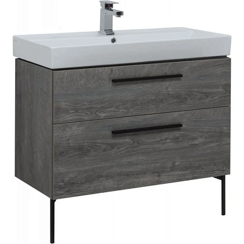 Тумба с раковиной Aquanet Nova 90 дуб рошелье (2 ящика) 00245257 Тумба с раковиной Aquanet Nova 90 дуб рошелье (2 ящика) 00245257