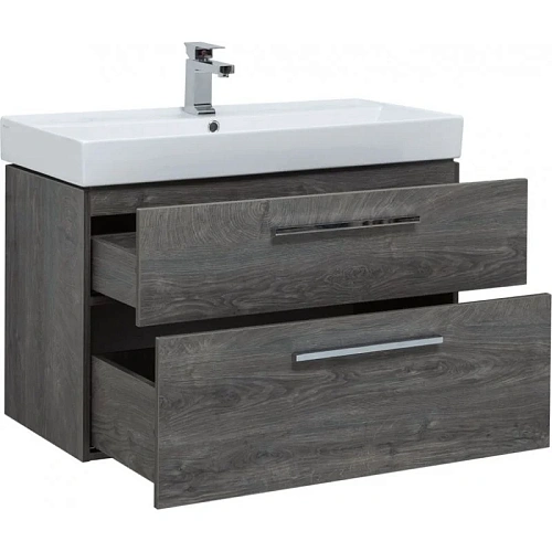 Тумба с раковиной Aquanet Nova 90 дуб рошелье (2 ящика) 00245257 Тумба с раковиной Aquanet Nova 90 дуб рошелье (2 ящика) 00245257