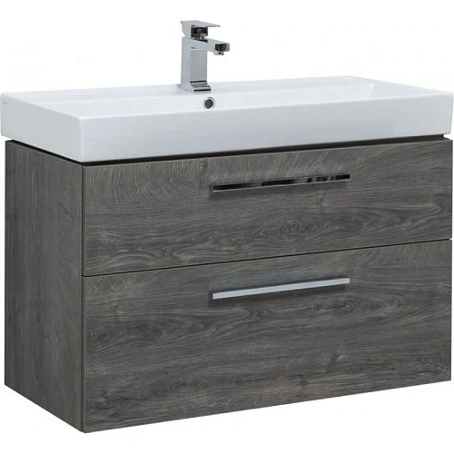 Тумба с раковиной Aquanet Nova 90 дуб рошелье (2 ящика) 00245257 Тумба с раковиной Aquanet Nova 90 дуб рошелье (2 ящика) 00245257