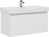 Тумба с раковиной Aquanet Nova Lite 100 белый (1 ящик) 00245250