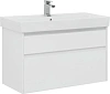Тумба с раковиной Aquanet Nova Lite 100 белый (2 ящика) 00245252