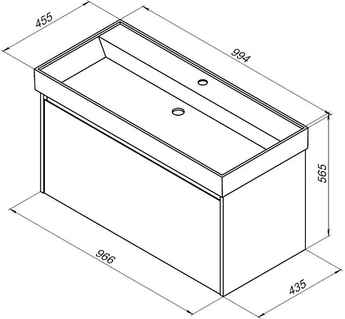 Тумба с раковиной Aquanet Nova Lite 100 дуб рошелье (1 ящик) 00242579 + 00242907 Тумба с раковиной Aquanet Nova Lite 100 дуб рошелье (1 ящик) 00242579 + 00242907