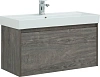 Тумба с раковиной Aquanet Nova Lite 100 дуб рошелье (1 ящик) 00242579 + 00242907