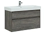 Тумба с раковиной Aquanet Nova Lite 100 дуб рошелье (2 ящика) 00242582 + 00242907