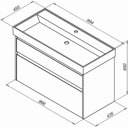 Тумба с раковиной Aquanet Nova Lite 100 дуб рошелье (2 ящика) 00245253 Тумба с раковиной Aquanet Nova Lite 100 дуб рошелье (2 ящика) 00245253