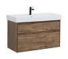Тумба с раковиной Aquanet Nova Lite 100 дуб рустикальный (2 ящика) 00254701