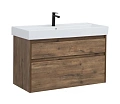 Тумба с раковиной Aquanet Nova Lite 100 дуб рустикальный (2 ящика) 00254701 Тумба с раковиной Aquanet Nova Lite 100 дуб рустикальный (2 ящика) 00254701