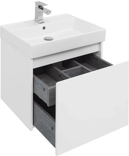 Тумба с раковиной Aquanet Nova Lite 60 белый (1 ящик) 00242574 + 00242905 Тумба с раковиной Aquanet Nova Lite 60 белый (1 ящик) 00242574 + 00242905