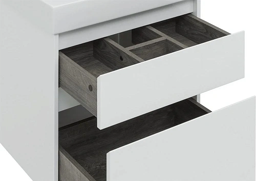 Тумба с раковиной Aquanet Nova Lite 60 белый (2 ящика) 00242575 + 00242905 Тумба с раковиной Aquanet Nova Lite 60 белый (2 ящика) 00242575 + 00242905