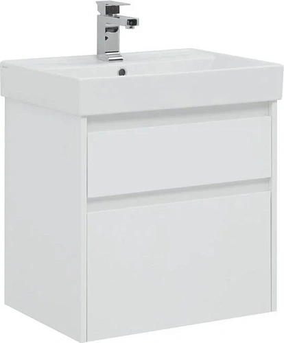 Тумба с раковиной Aquanet Nova Lite 60 белый (2 ящика) 00242575 + 00242905 Тумба с раковиной Aquanet Nova Lite 60 белый (2 ящика) 00242575 + 00242905