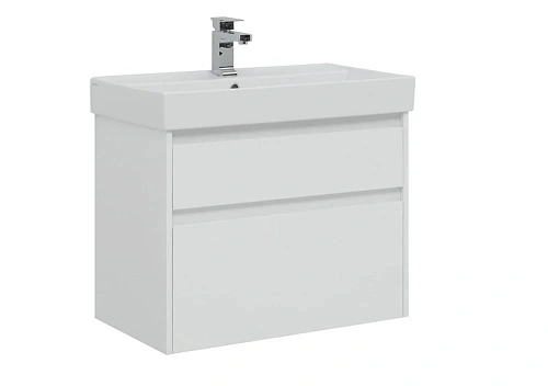 Тумба с раковиной Aquanet Nova Lite 75 белый (2 ящика) 00242272 + 00242338 Тумба с раковиной Aquanet Nova Lite 75 белый (2 ящика) 00242272 + 00242338