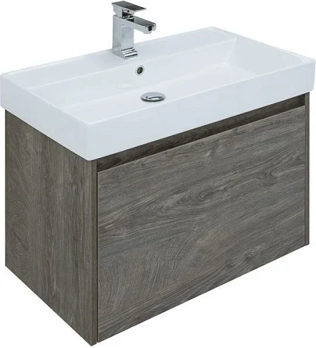 Тумба с раковиной Aquanet Nova Lite 75 дуб рошелье (1 ящик) 00242274 + 00242338 Тумба с раковиной Aquanet Nova Lite 75 дуб рошелье (1 ящик) 00242274 + 00242338