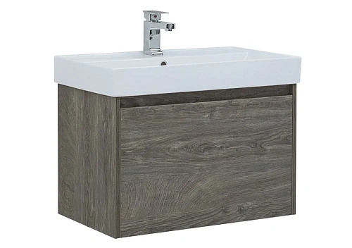 Тумба с раковиной Aquanet Nova Lite 75 дуб рошелье (1 ящик) 00242274 + 00242338 Тумба с раковиной Aquanet Nova Lite 75 дуб рошелье (1 ящик) 00242274 + 00242338