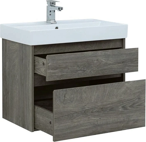 Тумба с раковиной Aquanet Nova Lite 75 дуб рошелье (2 ящика) 00242273 + 00242338 Тумба с раковиной Aquanet Nova Lite 75 дуб рошелье (2 ящика) 00242273 + 00242338