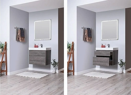 Тумба с раковиной Aquanet Nova Lite 75 дуб рошелье (2 ящика) 00245245 Тумба с раковиной Aquanet Nova Lite 75 дуб рошелье (2 ящика) 00245245