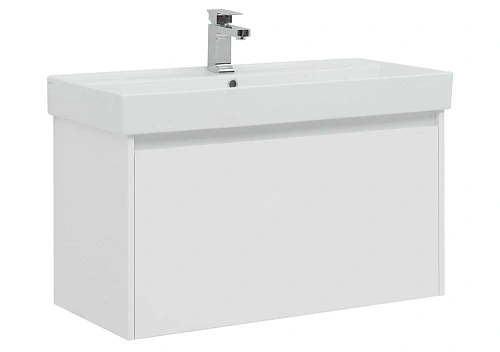 Тумба с раковиной Aquanet Nova Lite 90 белый (1 ящик) 00242257 + 00242906 Тумба с раковиной Aquanet Nova Lite 90 белый (1 ящик) 00242257 + 00242906