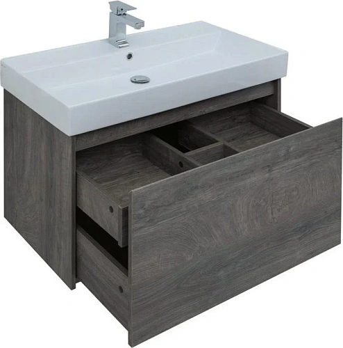 Тумба с раковиной Aquanet Nova Lite 90 дуб рошелье (1 ящик) 00242269 + 00242906 Тумба с раковиной Aquanet Nova Lite 90 дуб рошелье (1 ящик) 00242269 + 00242906