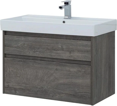 Тумба с раковиной Aquanet Nova Lite 90 дуб рошелье (2 ящика) 00242267 + 00242906 Тумба с раковиной Aquanet Nova Lite 90 дуб рошелье (2 ящика) 00242267 + 00242906