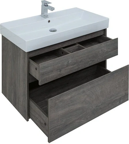 Тумба с раковиной Aquanet Nova Lite 90 дуб рошелье (2 ящика) 00242267 + 00242906 Тумба с раковиной Aquanet Nova Lite 90 дуб рошелье (2 ящика) 00242267 + 00242906