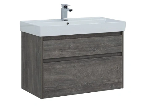 Тумба с раковиной Aquanet Nova Lite 90 дуб рошелье (2 ящика) 00242267 + 00242906 Тумба с раковиной Aquanet Nova Lite 90 дуб рошелье (2 ящика) 00242267 + 00242906