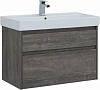 Тумба с раковиной Aquanet Nova Lite 90 дуб рошелье (2 ящика) 00245249