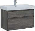 Тумба с раковиной Aquanet Nova Lite 90 дуб рошелье (2 ящика) 00245249 Тумба с раковиной Aquanet Nova Lite 90 дуб рошелье (2 ящика) 00245249
