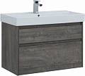Тумба с раковиной Aquanet Nova Lite 90 дуб рошелье (2 ящика) 00245249 Тумба с раковиной Aquanet Nova Lite 90 дуб рошелье (2 ящика) 00245249