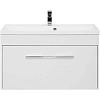 Тумба с раковиной Aquanet Августа 100 белый (ручка хром) 00287687 Тумба с раковиной Aquanet Августа 100 белый (ручка хром) 00287687