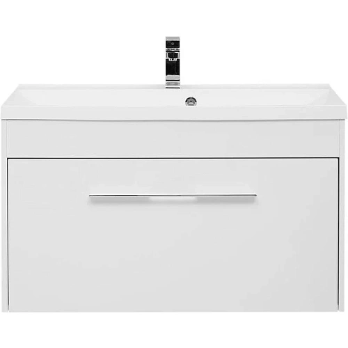 Тумба с раковиной Aquanet Августа 100 белый (ручка хром) 00287687 Тумба с раковиной Aquanet Августа 100 белый (ручка хром) 00287687