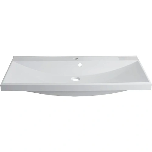 Тумба с раковиной Aquanet Августа 100 белый (ручка хром) 00287687 Тумба с раковиной Aquanet Августа 100 белый (ручка хром) 00287687