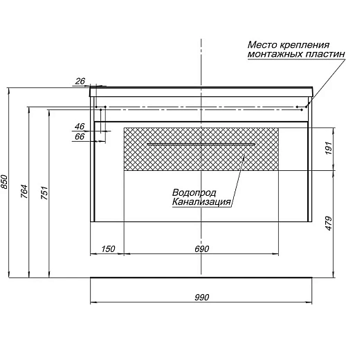 Тумба с раковиной Aquanet Августа 100 белый 00225443 Тумба с раковиной Aquanet Августа 100 белый 00225443