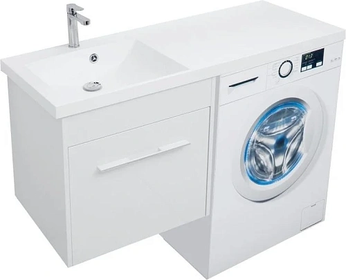 Тумба с раковиной Aquanet Августа 120 L белый 00239565 + 00210026 Тумба с раковиной Aquanet Августа 120 L белый 00239565 + 00210026