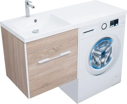 Тумба с раковиной Aquanet Августа 120 L дуб сонома 00210027 + 00239565 Тумба с раковиной Aquanet Августа 120 L дуб сонома 00210027 + 00239565