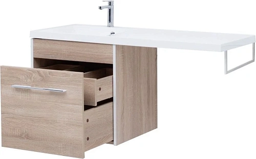 Тумба с раковиной Aquanet Августа 120 L дуб сонома 00210027 + 00239565 Тумба с раковиной Aquanet Августа 120 L дуб сонома 00210027 + 00239565