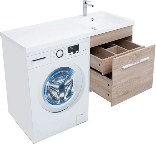 Тумба с раковиной Aquanet Августа 120 R дуб сонома 00210027 + 00239568 Тумба с раковиной Aquanet Августа 120 R дуб сонома 00210027 + 00239568