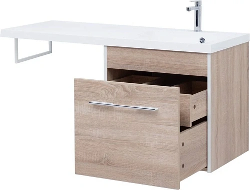 Тумба с раковиной Aquanet Августа 120 R дуб сонома 00210027 + 00239568 Тумба с раковиной Aquanet Августа 120 R дуб сонома 00210027 + 00239568