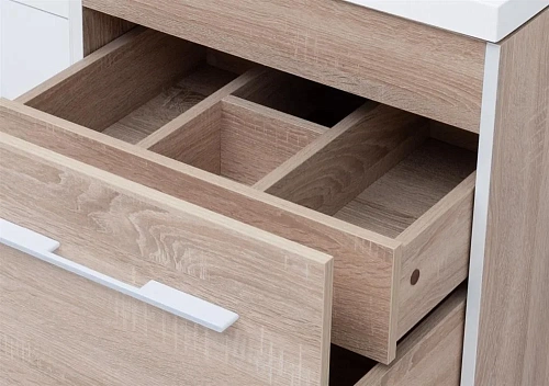 Тумба с раковиной Aquanet Августа 120 R дуб сонома 00210027 + 00239568 Тумба с раковиной Aquanet Августа 120 R дуб сонома 00210027 + 00239568