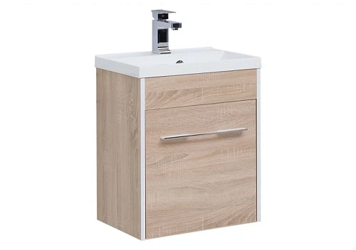 Тумба с раковиной Aquanet Августа 50 дуб сонома 00210025+00204095 Тумба с раковиной Aquanet Августа 50 дуб сонома 00210025+00204095