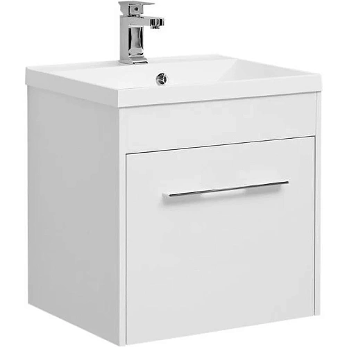 Тумба с раковиной Aquanet Августа 58 белый (ручка хром) 00287691 Тумба с раковиной Aquanet Августа 58 белый (ручка хром) 00287691
