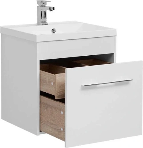 Тумба с раковиной Aquanet Августа 58 белый 00210026+00204117 Тумба с раковиной Aquanet Августа 58 белый 00210026+00204117